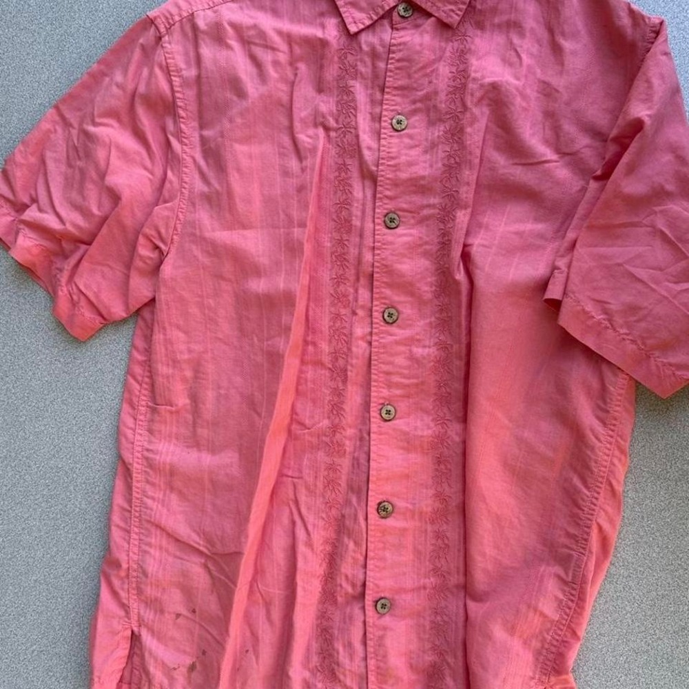 Pink Caribbean button up shirt